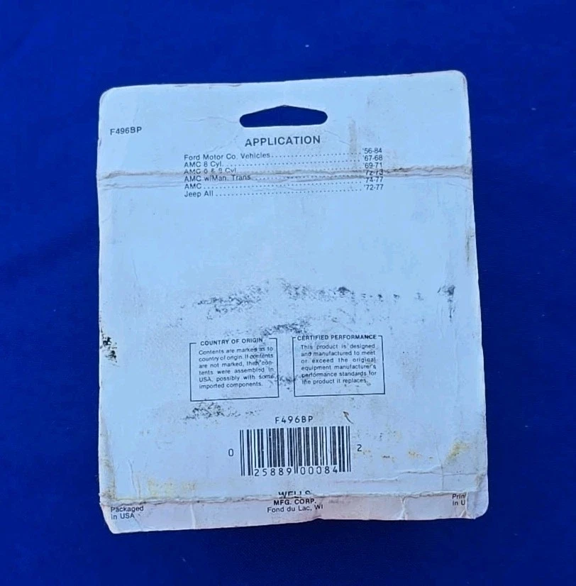NOS WELLS F496BP 1956-84 FORD 1967-77 AMC JEEP 1972-77 SOLENÓIDE DE PARTIDA - Imagem 4 de 4