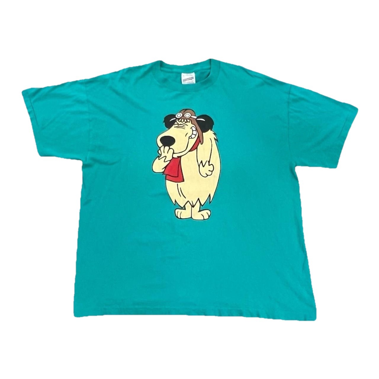 Vintage 90s Muttley Wacky Races Cartoon Network XL Teal Shirt