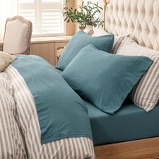 Jersey Knit 3pcs Bed Sheet Set 100 T-Shirt Cotton Super Soft Comfy Breathabl...