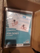 Office Depot Brand Job Ticket Holders, 9" x 12", Non-Glare, Pack Of 10