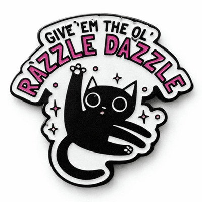 Razzle Dazzle Cat Metal Phone Sticker With 3M Sticky Backing