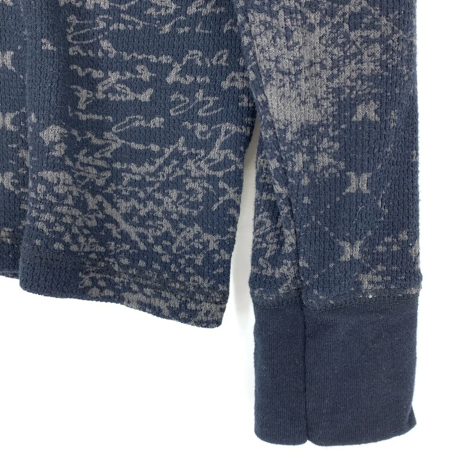 Hurley Men's Size M Crew Neck Logo Thermal T-Shirts Long Sleeve Black/Gray - Image 4 of 4