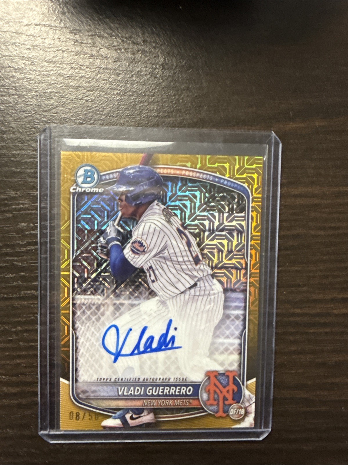 Vladi Guerrero 2025 Bowman Chrome Mega Mojo GOLD /50 AUTO BMA-VG New York Mets