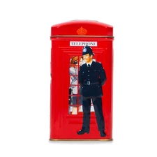 London Telephone Box Caddy Gift Tin, 20 Teabag, English Breakfast
