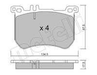 Metelli Bremsbelagsatz, Scheibenbremse 22-1021-0 FüR MERCEDES-BENZ