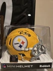 Ryan Shazier Signed Pittsburgh Steelers Gold Speed Mini Football Helmet (JSA)