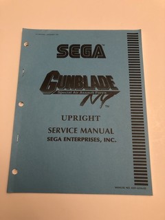 SEGA GUNBLADE NY Video Arcade Game Service Manual