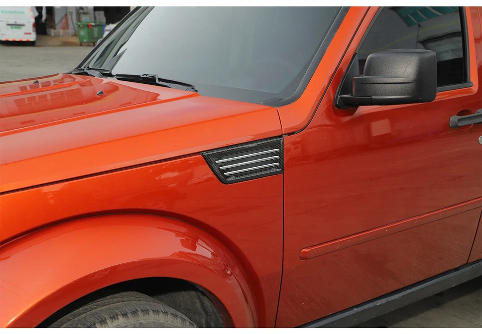 Отделка вентиляционной панели переднего бокового крыла из углеродного волокна ABS для Dodge Nitro 07-12 - Изображение 2 из 4