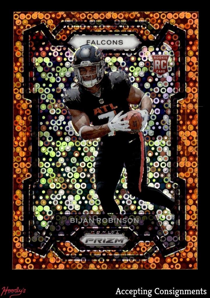2023 Panini Prizm Prizms Orange Disco #305 Bijan Robinson RC ROOKIE Falcons