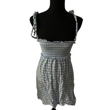 Reformation Dawson Gingham Short Mini Dress XS Women’s Blue