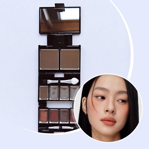 DIY Tri-fold Magnetic Eyeshadow Palette Empty Box Travel Makeup Dispenser, GTR7 - Picture 7 of 11