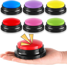 6 Pieces Recordable Answer Buzzers Button Answer Buzzers Game Show Buzzer Record
