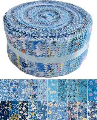 Jelly Roll Stoff 100% Baumwolle Steppstoff, 40 vorgeschnitten blau mediterran 