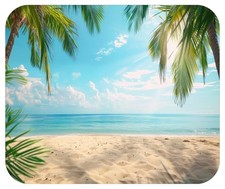 Summer Summertime Beach Ocean Mouse Pad Mat 9L x 8W inches, Palm Tree MP97