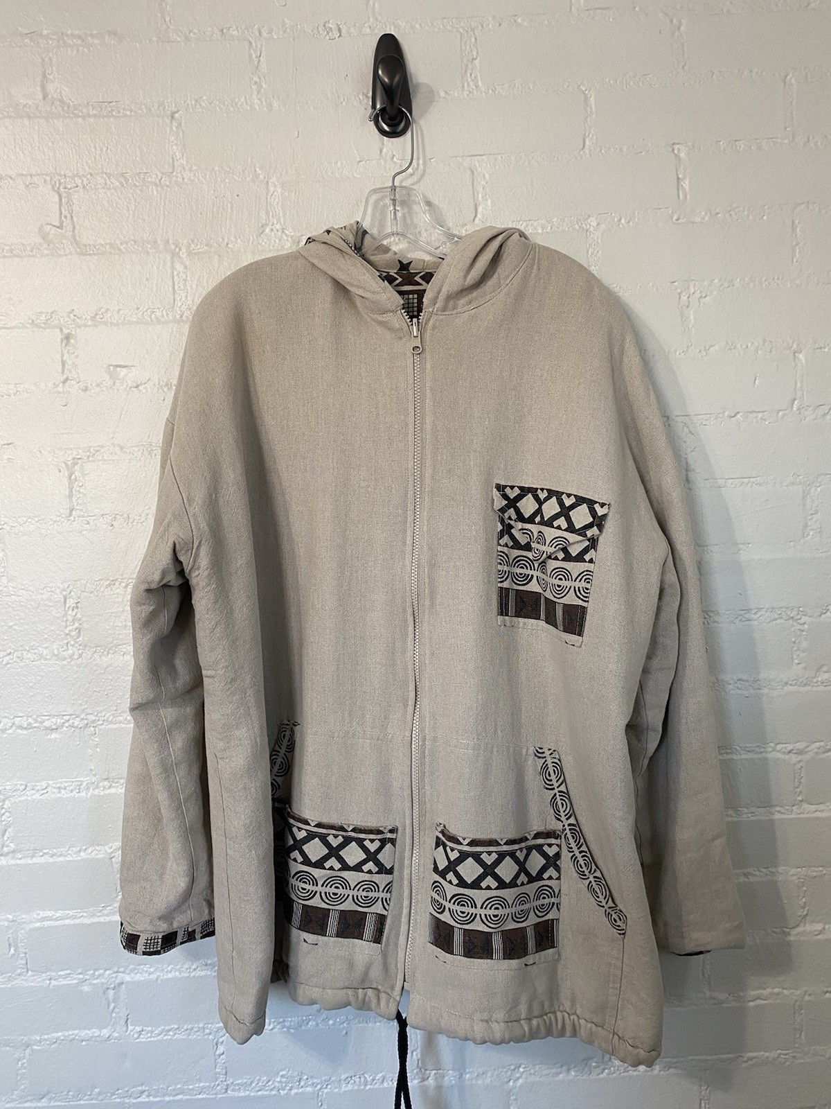 Native American Print Reversible Jacket Men's siz… - image 3