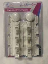 Child Safety Magnetic Cabinet Locks 8 Locks  2 Keys , Baby Proof, No Tools