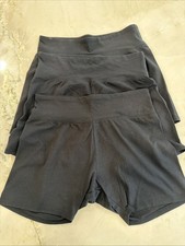 Set Of 3 Abercrombie Kids Girls Black 17/18 Cotton Nine Shorts