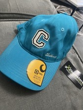 Image of Carhartt WIP Force Embroidered Canvas Workwear Work Cap Hat Blue BNWT
