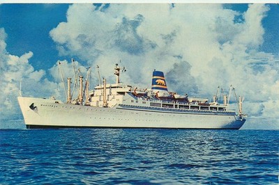 1970s S.S. Mariposa S.S. Monterey, Pacific Far East Lines 