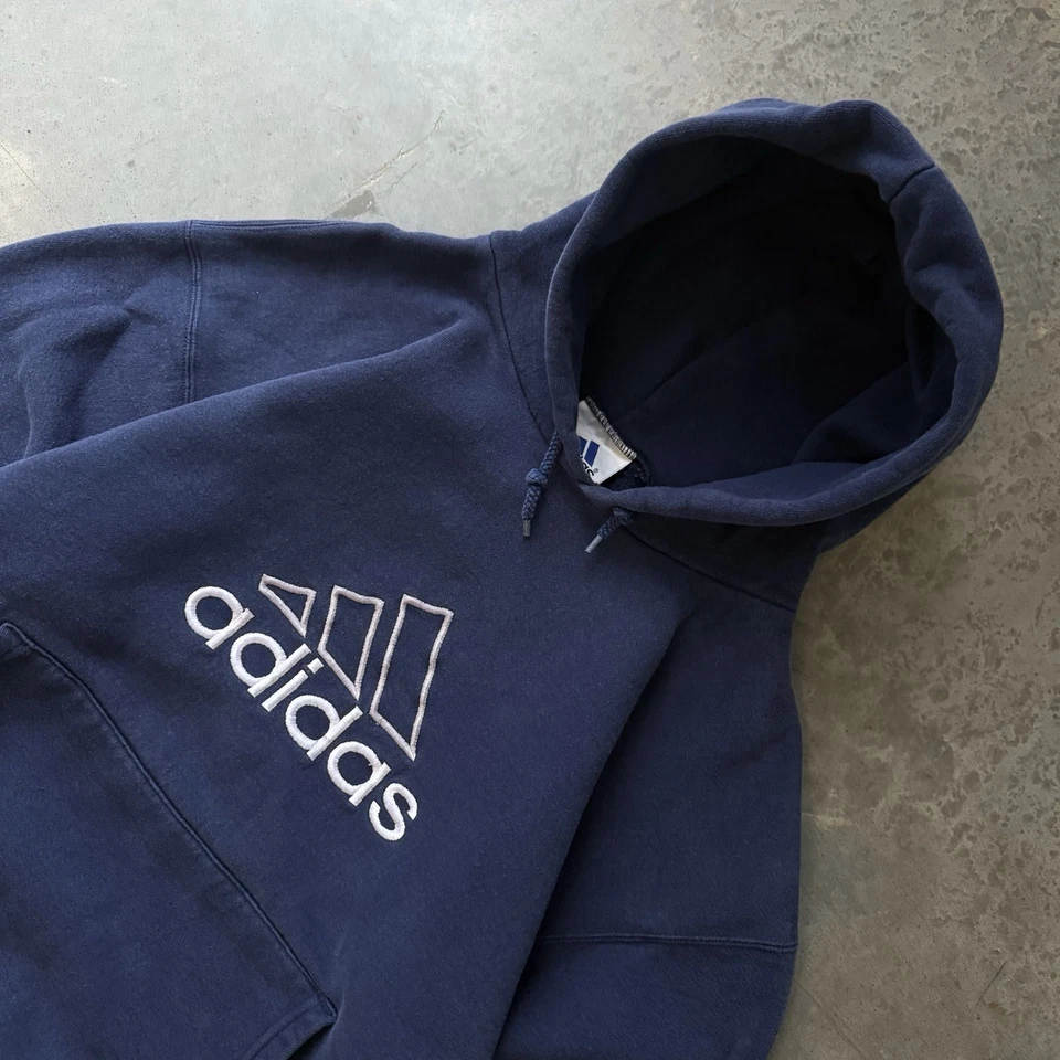 Sudadera con Capucha Adidas Clásica Años 90 Logo Bordado Ropa Deportiva Patinador Foto 3 de 4