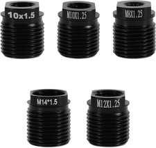 5Pcs Gear Shift Knob Adapter Kit, Aluminum Alloy Universal Shifter Knob Thread A