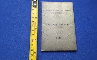 1953 QUEEN ELIZABETH II RARE LIST BOOKLET OF HER VISITS TO BRITISH FACTORIES
