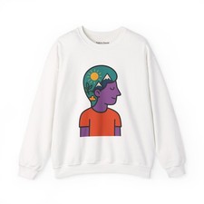 Mountain Mind nature head graphic Sweatshirt  Mountain Illustration