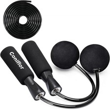 2 in 1 Jump Rope for Women Men and Kids - Tangle-Free Cordless Skipping Jump Rop