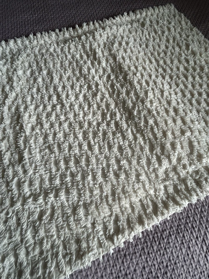 PAR de fronhas de chenille padrão diamante natural padrão 20 x 26 - Imagem 3 de 4