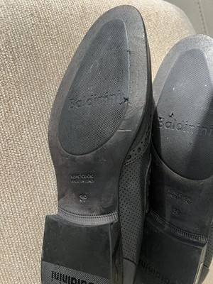 BALDINI. ITALIAN Men s Black Dress Shoes Size 39 Euro.  USA 8-8.5