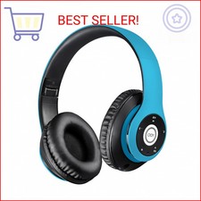 iJoy Bluetooth Headphones Over Ear, Wireless and Wired Foldable Headset Built-in