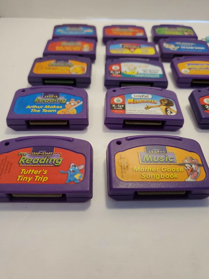 LeapPad writing 16 Games PURPLE Learning Game Cartridges Lot Bundle Batman - F - Image 4 of 4