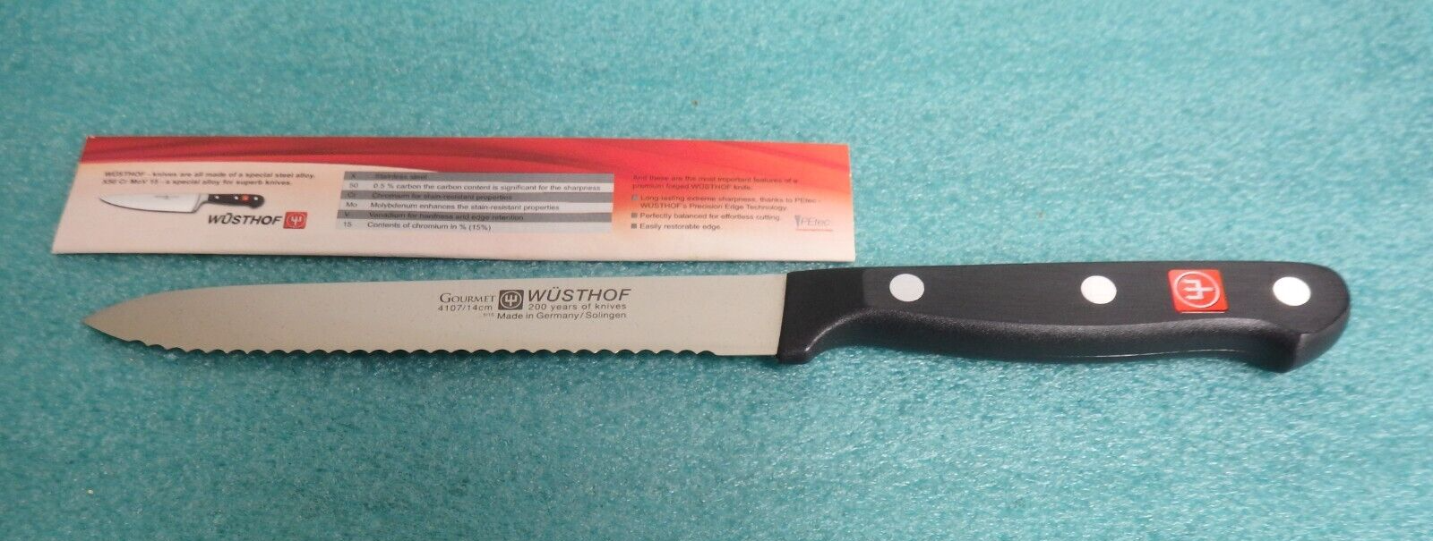 Wusthof Gourmet Serrated Utility Kitchen knife 4107/ 14cm 5inch eBay