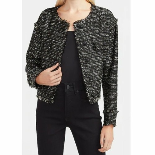 Express Drop Shoulder Metallic Tweed 