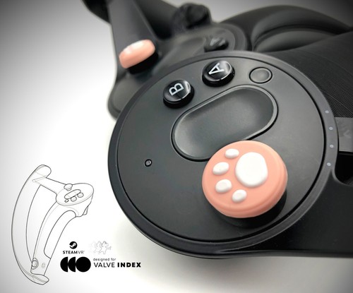 NEW CAT PAW THUMBSTICK GRIPS FOR VALVE INDEX CONTROLLERS - SOFT 100% SILICONE - Picture 5 of 8