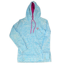 Coconut Creek Trading Co. Hoodie Womens M Blue Pink Accents Turtle Life Cozy
