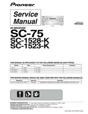 Service Manual-Anleitung für Pioneer SC-75,SC-1528,SC-1523   			