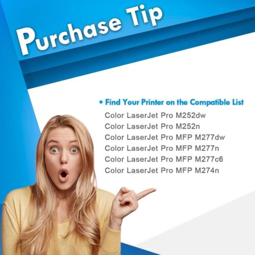 4 Toner Alternativ zu HP 201X LaserJet M252n M25dw MFP M274n M277n M277dw - Bild 2 von 5