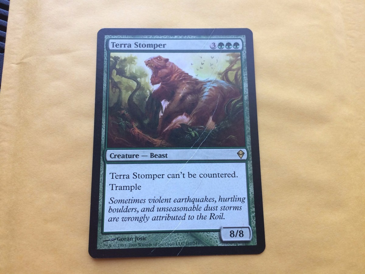 mtg misprint card value Misprint Terra Stomper PARTIALLY GLUED COMING APART MTG Magic Card