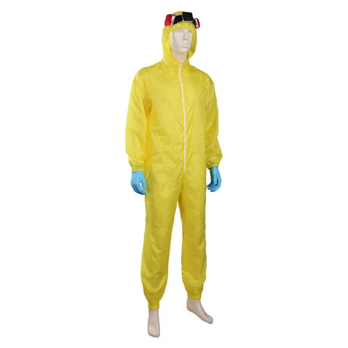 Breaking Bad Walter White Cosplay Yellow Jumpsuits Costume Halloween Party suit - Picture 8 of 16