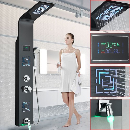 Edelstahl Duschpaneel Duschset Regendusche Massage Duscharmatur Kopf Duschsäule - Bild 78 von 213