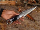 Vintage Military Combat Dagger WW2 Knife Double Edged Sheath