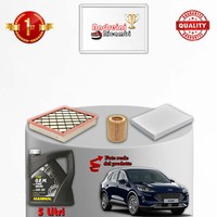 Set Service 3 Filter Und ÖL Ford Kuga III 1.5 Ecoblue 88KW 120CV Von 2019->