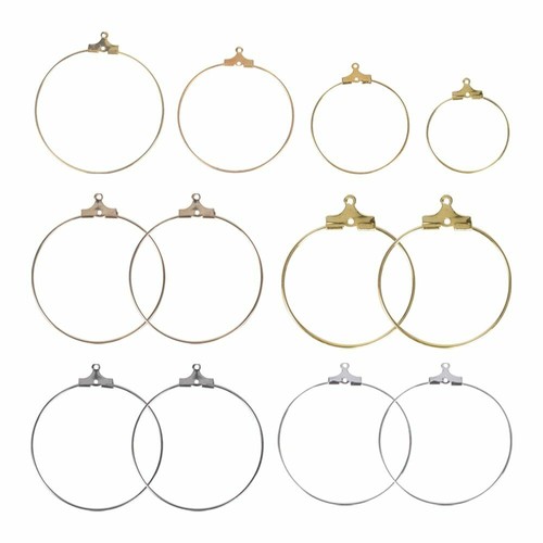 30 piezas/lote de redondos grandes aros 25-40 mm broches colgantes joyería Maki |