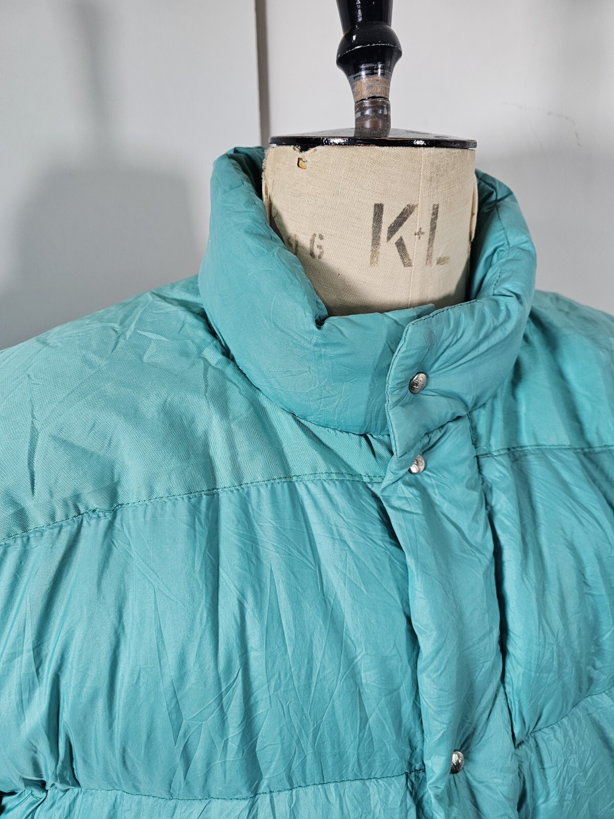 Vintage 70's MONCLER Grenoble Puffer Down Jacket LARGE Green Zip Off Sleeves  thumbnail 5