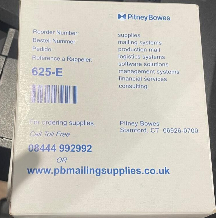 Original Pitney Bowes Versandband Streifen - 625-E für DM200/DM300 & E500 Serie