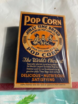 Vintage Jolly Time Brand Popcorn Empty Box