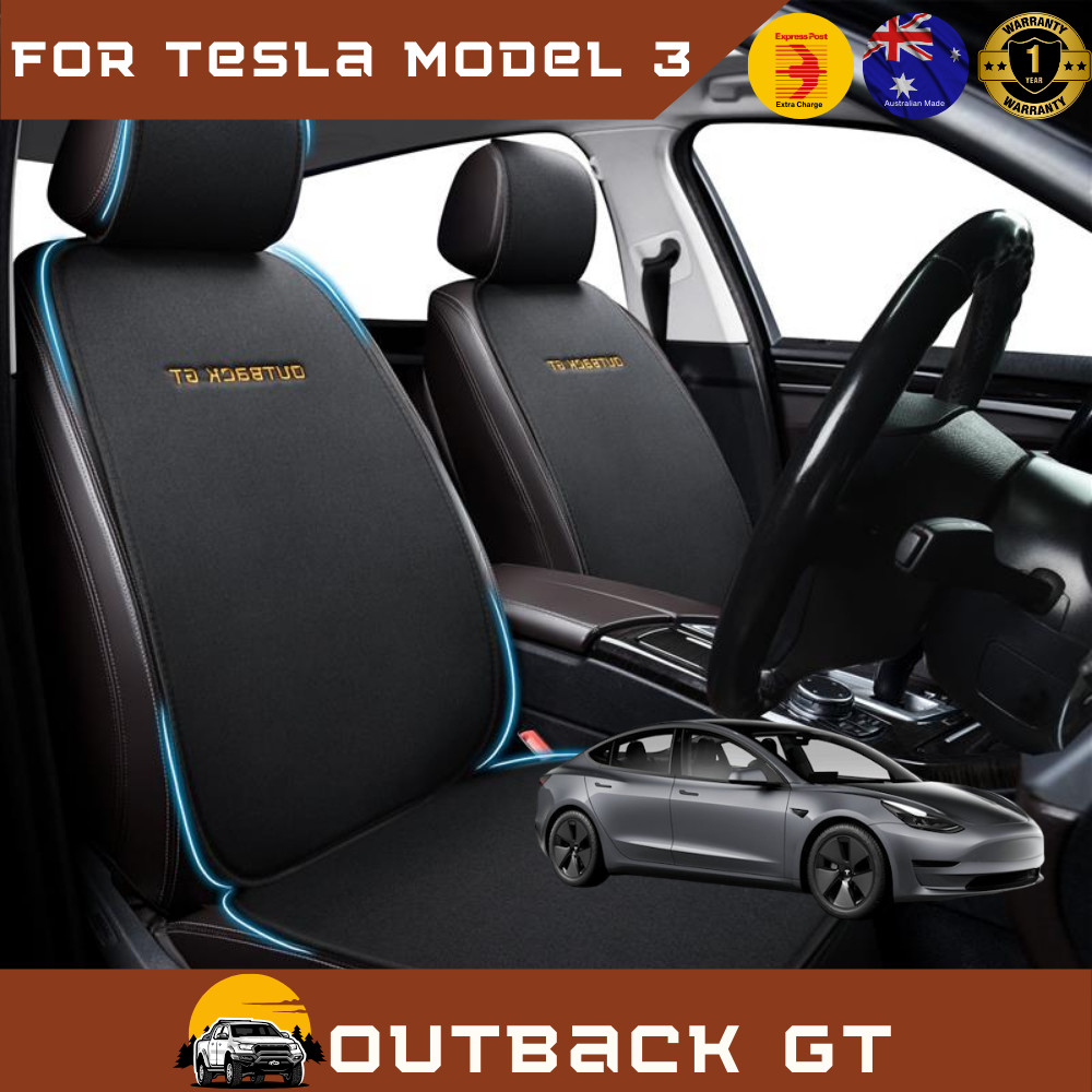 Car Front Sideless Seat Cushion for Tesla Model 3 2017-2023 QX Pressure Relief