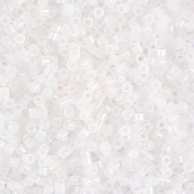 Miyuki Delica Seed Beads Size 11/0 White Opal DB220 7.2 Gram Tube