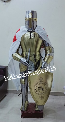 Medieval Knight Wearable Suit Of Armor Crusader Combat Full Body Armour - Picture 3 of 6